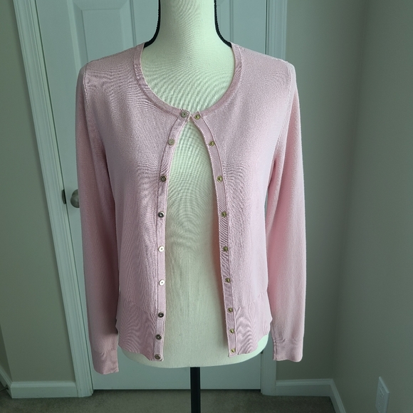 White House Black Market Sweaters - WHBM Long Sleeve Pink Cardigan